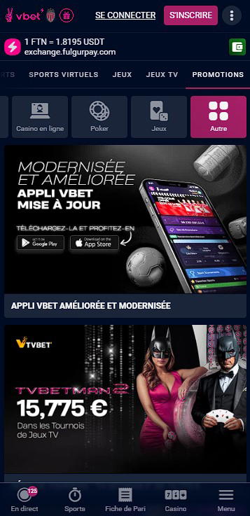 Bonus et promotions vbet