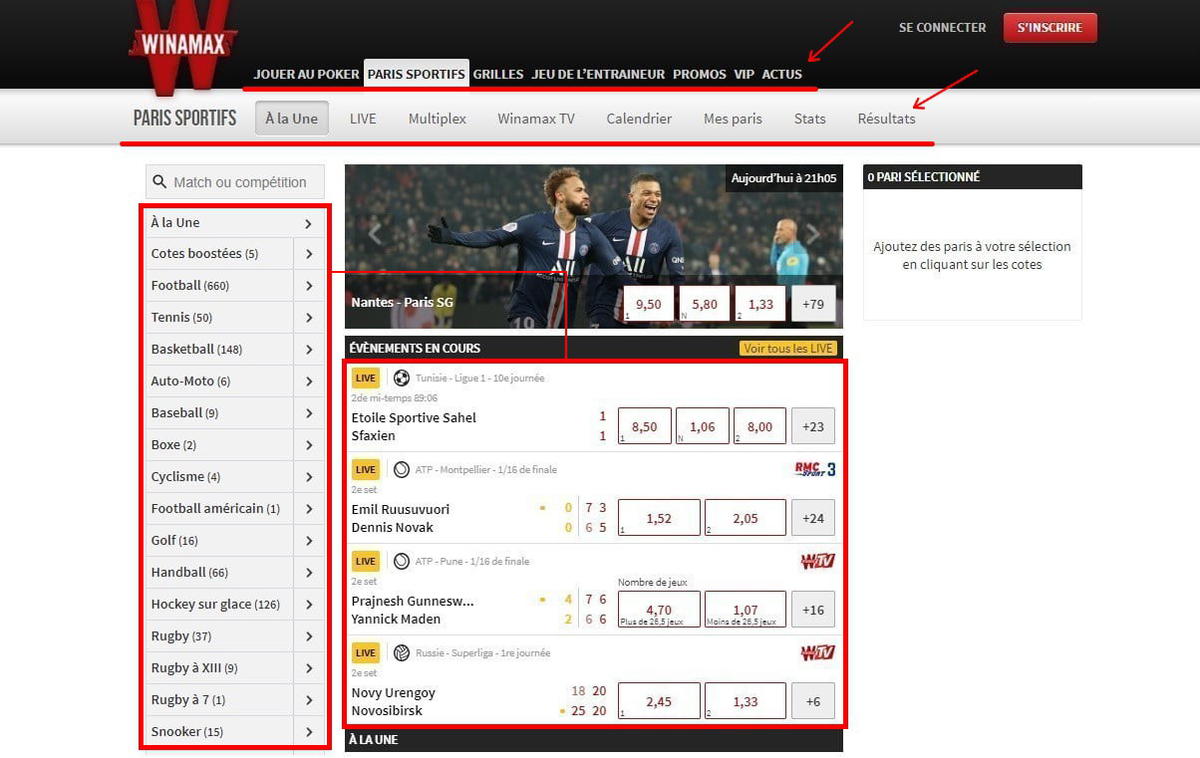 site du Winamax