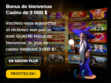 Bonus de bienvenue Casino