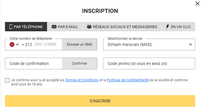 inscription Betandyou