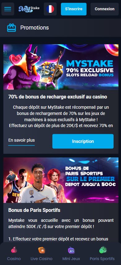 Programme de bonus MyStake