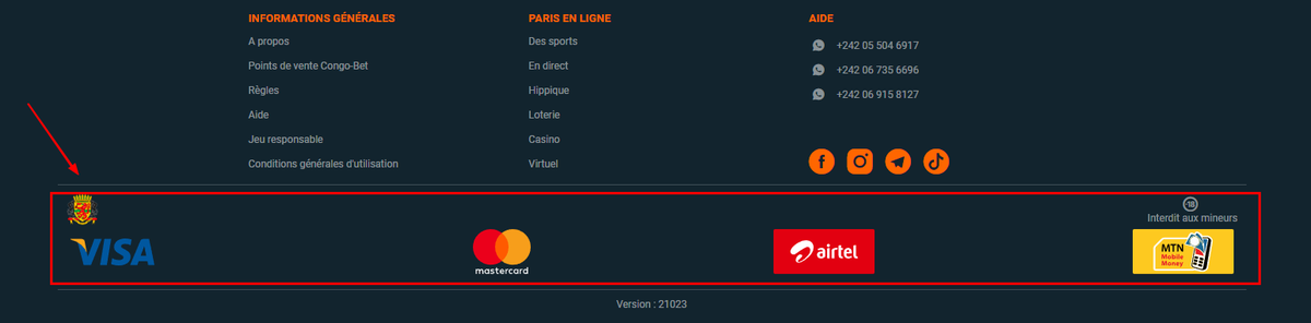 Système de paiement CongoBet