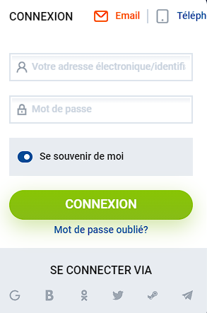 Connexion sur Mostbet