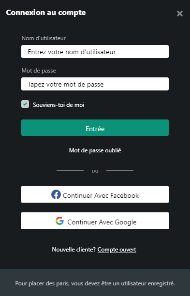 Connexion à votre compte