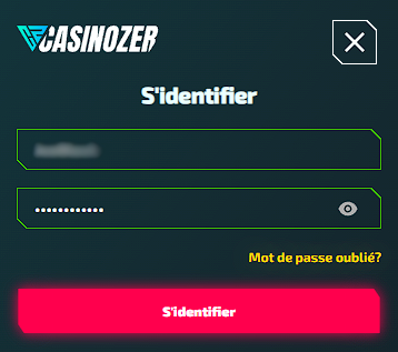 Connexion dans l'application