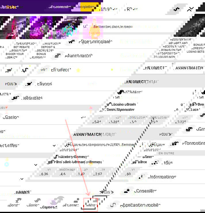 Helabet version mobile
