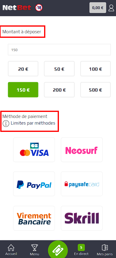 les modes de paiement