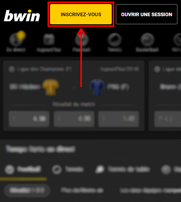 bwin inscription