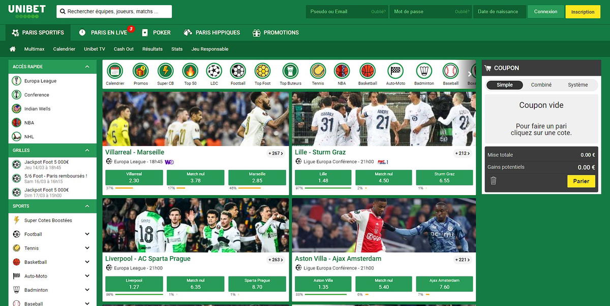 Site d'Unibet