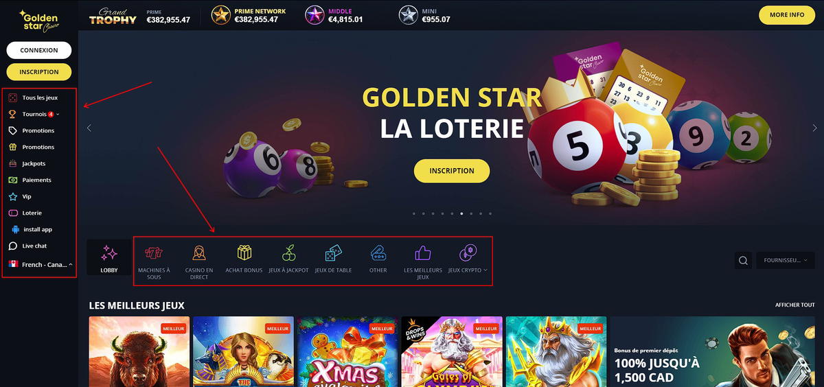 site du Golden Star 