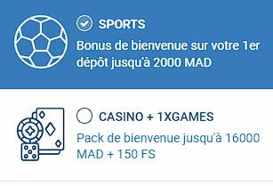 Bonus de bienvenue 1xbet