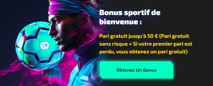 Freebet jusqu'à 50 EUR en cas de perte de votre premier pari sportif. 