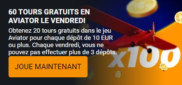 Bonus Aviator pour 60 paris gratuits