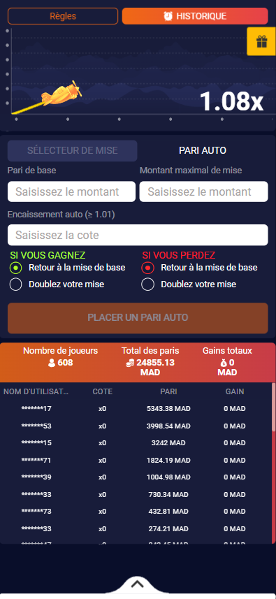 Possibilité de placer automatiquement un pari sur le site Betandyou