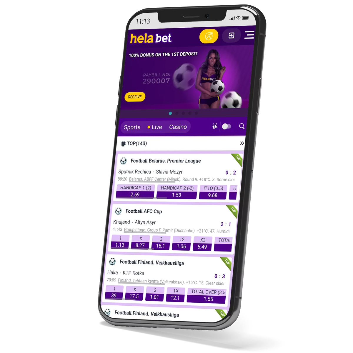 Application mobile Helabet