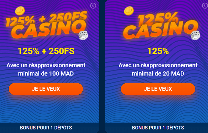 Bonus de bienvenue au casino