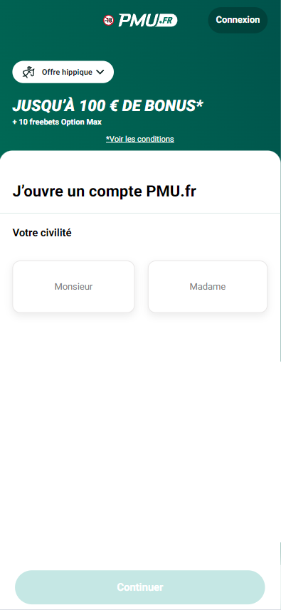 Inscription PMU