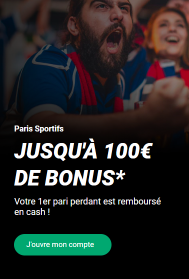 100% de bonus pour l'inscription