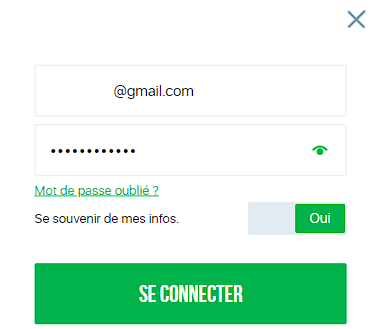 Formulaire de connexion Genybet