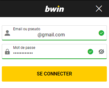 Connexion Bwin