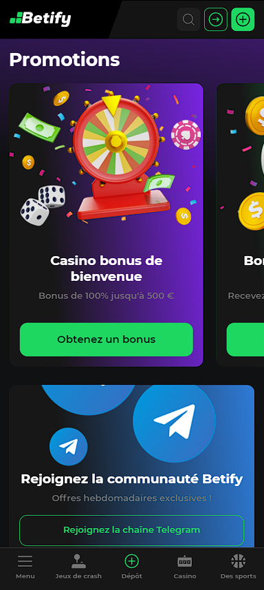 Bonus de Betify