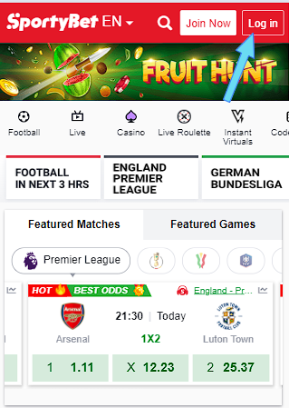 Connexion SportyBet