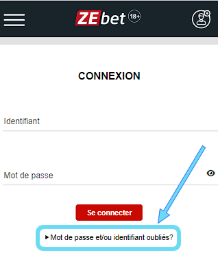 Mot de passe oublié