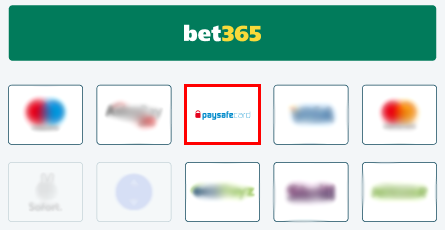 Paysafecard à Bet365