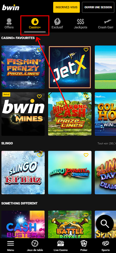 Casino+ sur Bwin