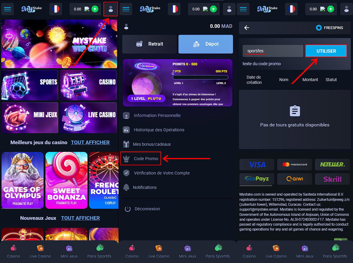 code promo mystake