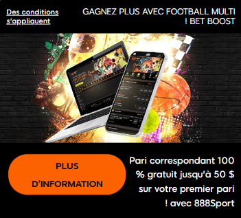 Bonus de pari gratuit de 888Sport