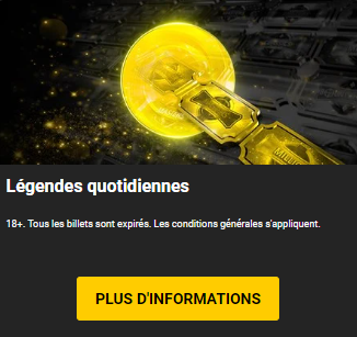 Légendes quotidiennes sur le site de Bwin