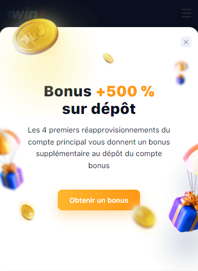 Code promo de 500% de bonus sportif de 1win