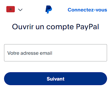 inscription dans PayPal