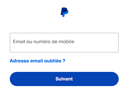 Connexion à PayPal