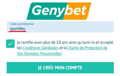 Genybet code promo