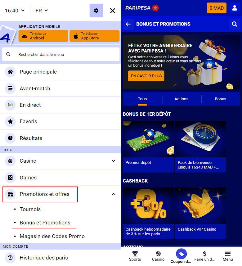 Paripesa promotions