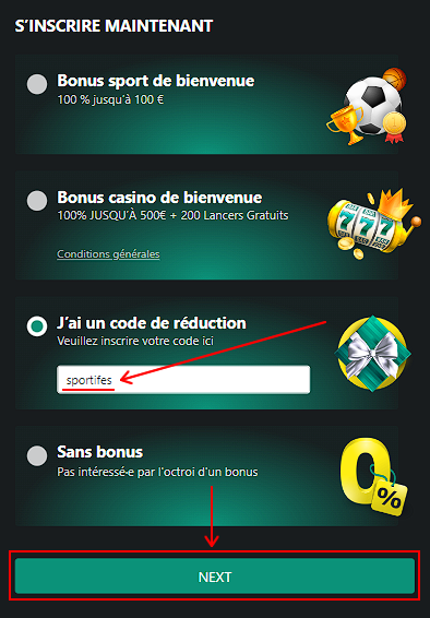 1bet code promo