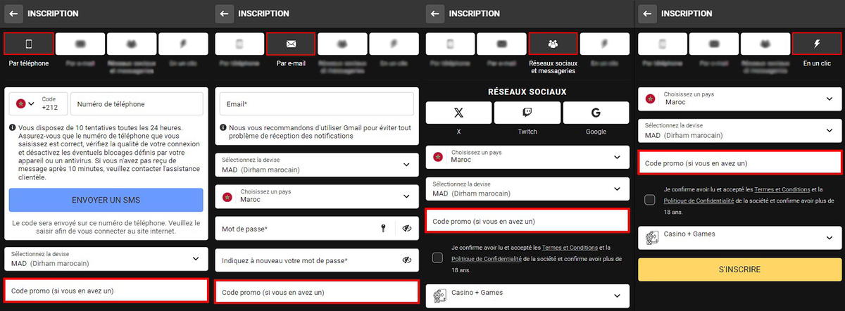 Code promo Betandyou sur l'inscription