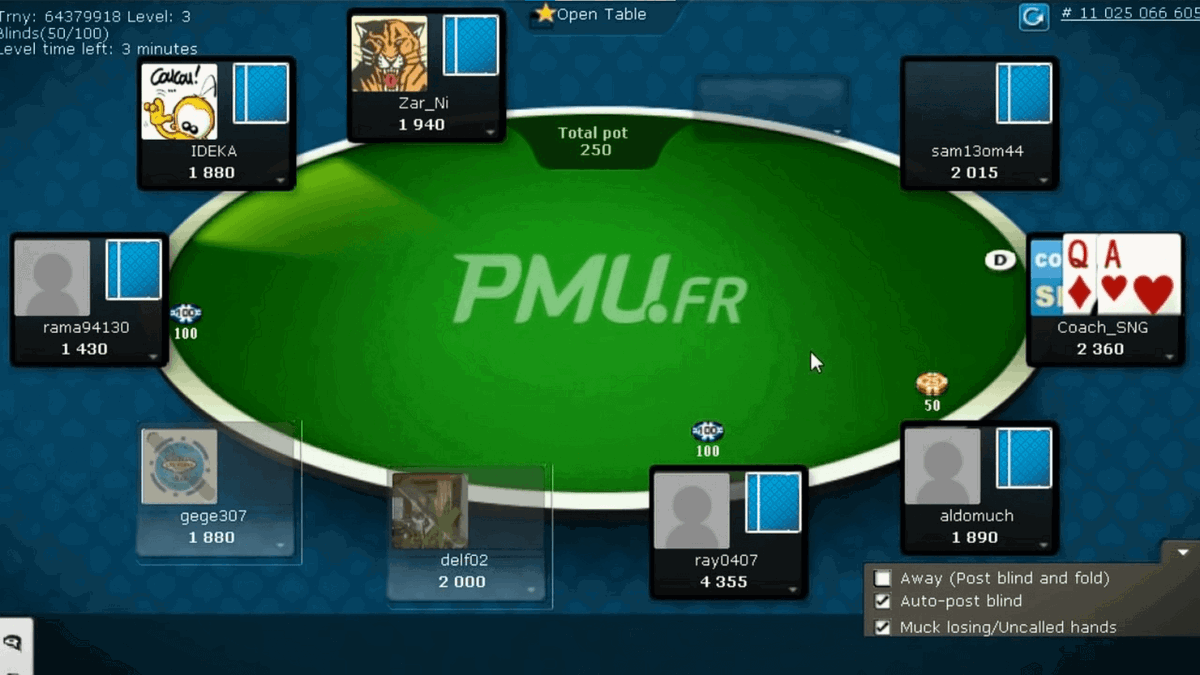 Sit & Go PMU poker