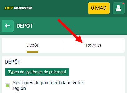 Comment puis-je retirer de l'argent de mon compte Betwinner ?