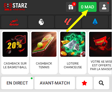 Dépôt sur 888starz