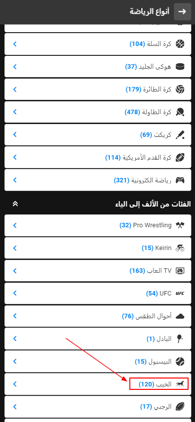 مراهنات الخيول على Betandyou