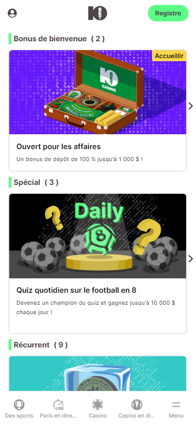 برنامج مكافآت 10Bet