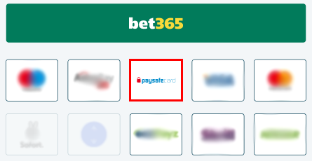 Paysafecard في Bet365