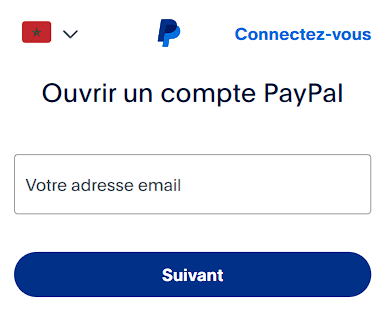 التسجيل في PayPal