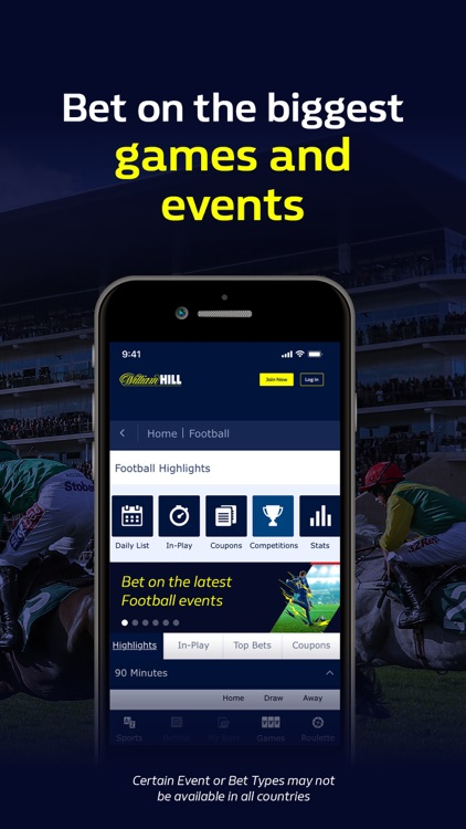 William Hill موبايل التطبيق