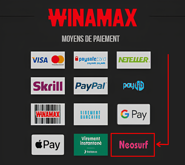 Winamax neosurf