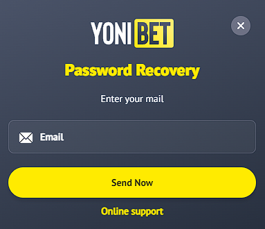 استعادة كلمة المرور yonibet