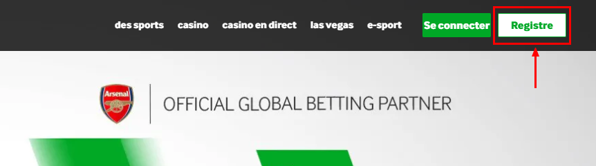 التسجيل في Betway